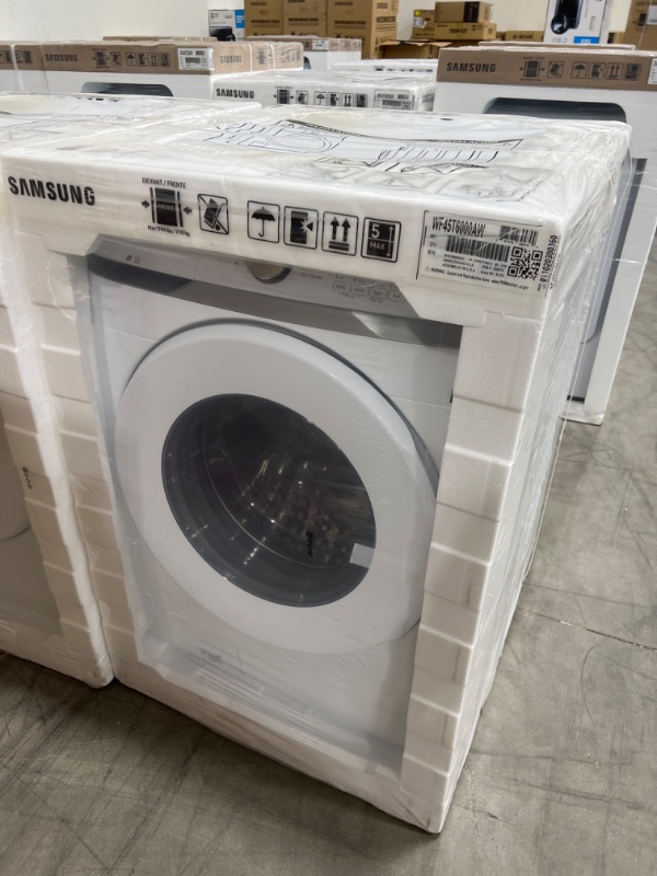 Photo 2 of Samsung - 4.5 Cu. Ft. High Efficiency Stackable Front Load Washer with Vibration Reduction Technology+ - White
