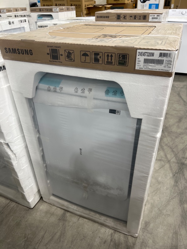 Photo 2 of SAMSUNG DVE45T3200W / DVE45T3200W / DVE45T3200W 7.2 cu. ft. Electric Dryer with Sensor Dry - factory sealed