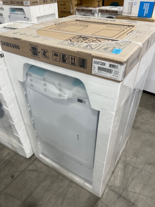 Photo 2 of SAMSUNG DVE45T3200W / DVE45T3200W / DVE45T3200W 7.2 cu. ft. Electric Dryer with Sensor Dry