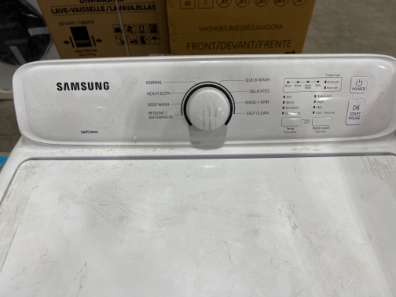 Photo 7 of Samsung - 4.0 cu. ft. High-Efficiency Top Load Washer with ActiveWave Agitator and Soft-Close Lid - White
- leaks.