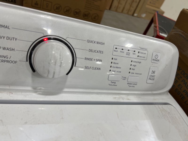 Photo 3 of Samsung - 4.0 cu. ft. High-Efficiency Top Load Washer with ActiveWave Agitator and Soft-Close Lid - White
- leaks.