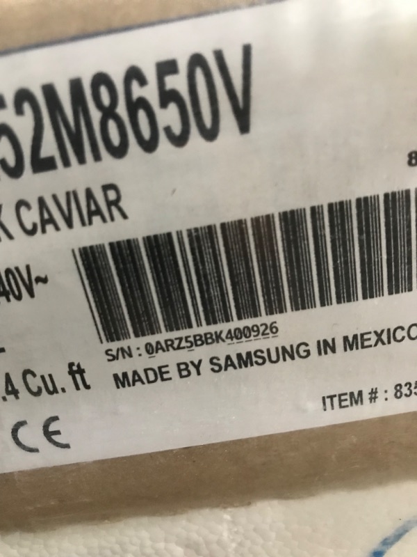 Photo 2 of Samsung DVE52M8650V - Dryer - freestanding - width: 27 in - depth: 30.2 in - height: 42.4 in - front loading - black stainless steel