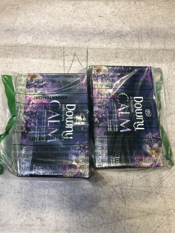 Photo 1 of Downy Infusions Dryer Sheets Laundry Fabric Softener, Calm, Lavender & Vanilla Bean, 105 count ( PACK OF 2) 