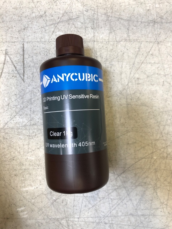 Photo 2 of ANYCUBIC 3D Printer Resin, 405nm SLA UV-Curing Resin, High Precision & Rapid Photopolymer for LCD/DLP/SLA 3D Printing(Clear, 1kg) Clear 1kg