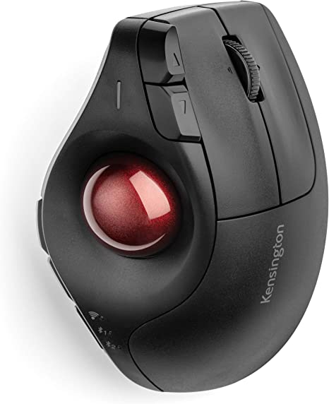 Photo 1 of Kensington Pro Fit® Ergo Vertical Wireless Trackball (K75326WW), Black, 3" x 4" x 6.1"
