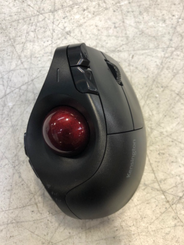 Photo 2 of Kensington Pro Fit® Ergo Vertical Wireless Trackball (K75326WW), Black, 3" x 4" x 6.1"
