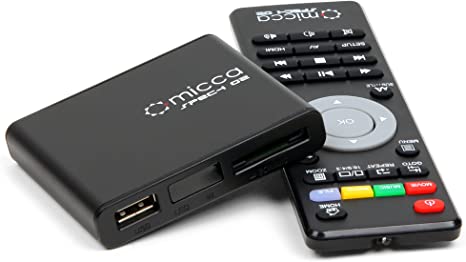 Photo 1 of Micca Speck G2 1080p Full-HD Digital Media Player for USB Drives and SD/SDHC Cards, Digital Signage, H.264/AVC MP4 MKV Videos MP3 Music JPG Photos, HDMI and AV Output, Auto Play and Resume
