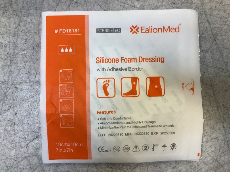 Photo 2 of Sacral Silicone Foam Dressing with Border for Sacrum Ulcer, Pressure Ulcer, Butt Bed Sore, Size 7''x7''(4.9''x5.3'' Pad), Painless Removal High Absorbency, Bedsore Wound Bandage,5 Pack 5 Count (Pack of 1)