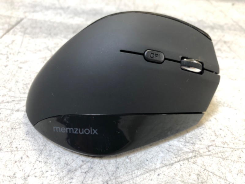 Photo 2 of memzuoix Wireless Ergonomic Mouse,Upgraded 2.4G Optical Cordless Mice with 800/1200/1600 DPI,Vertical Computer Wireless Mouse for Laptop,Mac,PC,Desktop (for Right Hand,Large),Black Mouse
