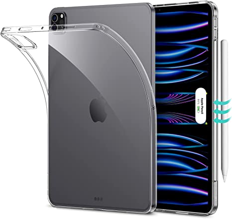 Photo 1 of ESR Clear Case Compatible with iPad Pro 11 Inch Case (2022/2021), Soft Protective Back Shell, Supports Pencil 2, Project Zero Series, Clear
