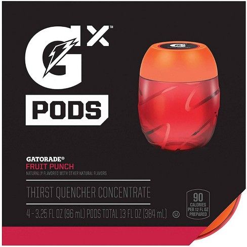 Photo 1 of Gatorade GX Fruit Punch Flavor Pod - 13 fl oz Pod Bottle 2 pack BB OCT/22