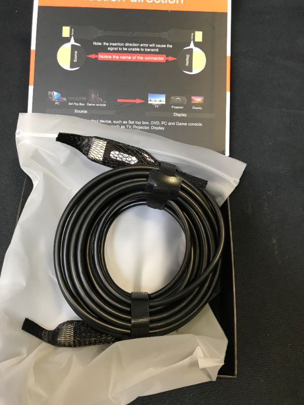 Photo 2 of AKKKGOO 8K Fiber Optic HDMI Cable 33ft, Support 8K@60Hz, 4K@120Hz, 48Gbps, Dynamic HDR, 3D, eARC, Dolby Vision, HDCP2.2, 4:4:4, Compatible with PC PS4 SetTop Box HDTV Projector (10m)
