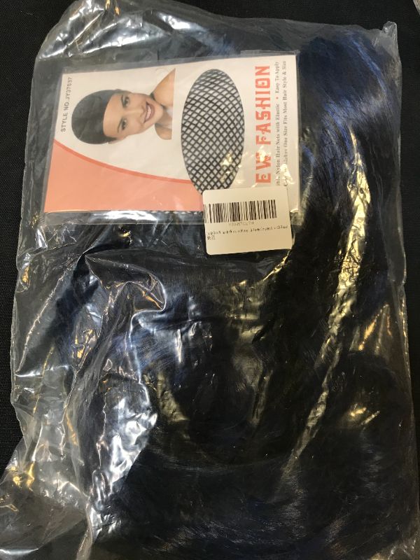 Photo 1 of Navy Blue Curly Bob Wigs with Bangs for Women, Wavy Short Wig with Bangs for Girl Natural Looking Wavy Wigs For Daily Party Cosplay Black Mixed Blue
