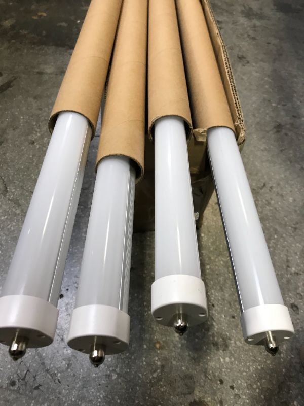Photo 2 of 8ft LED Bulbs for T12 LED Fluorescent Fixtures,F96T12 LED Tube Replacement,120V and 277V Input, 5500K Daylight White,40Watt 4800LM Super Bright (4PCS 5500K Daylight White) ---- unable to fully test 
