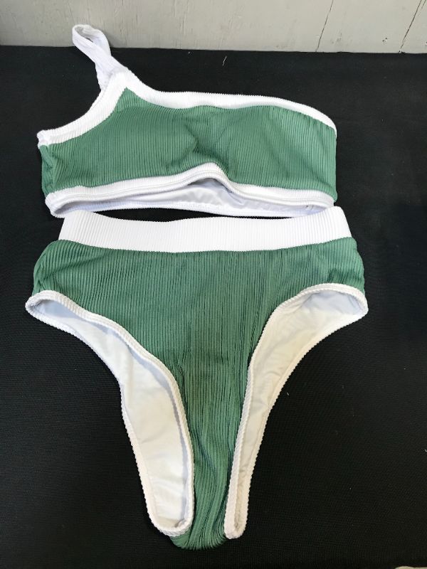 Photo 1 of TWO PIECE BATHING SUIT SAGE GREEN SIZE SMALL FOR WOMEN 