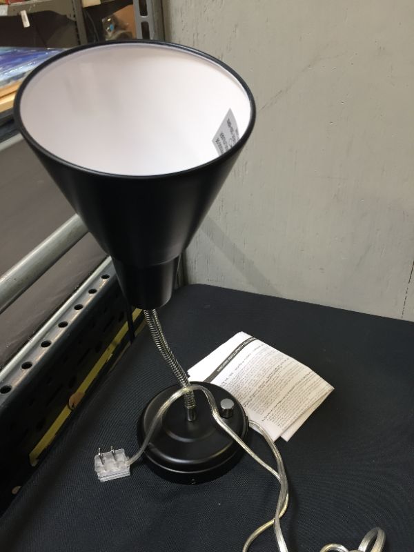 Photo 2 of Globe Electric 65312 Ramezay Gooseneck Sconce, Matte Black with Chrome
(NEEDS LIGHT BULB)