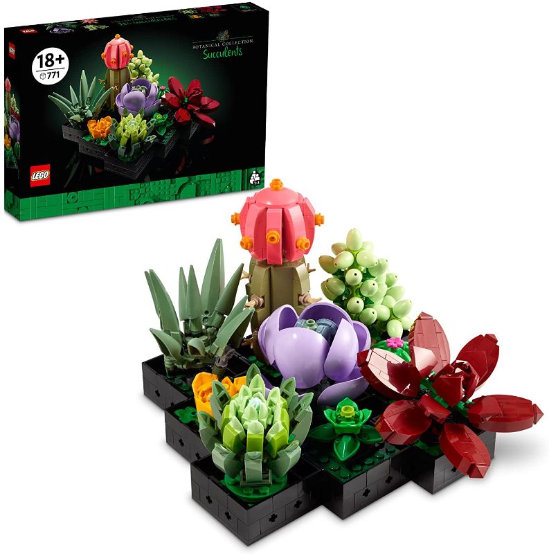 Photo 1 of LEGO Succulents 10309 Plant Decor Building Set for Adults; Build a Succulents Display Piece for The Home or Office (771 Pieces)
(box is damaged but item is new and sealed)