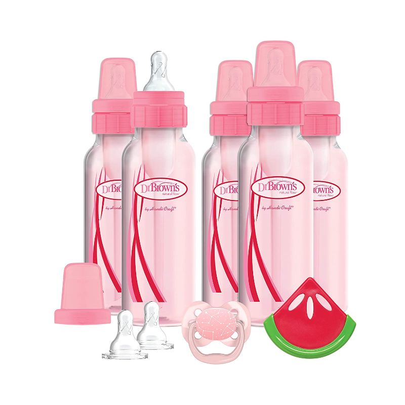 Photo 1 of Dr. Brown's Original Bottle Gift Set, 8 Ounce, Pink (SB85002-WEB)
