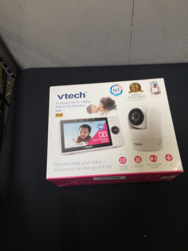 Photo 6 of VTech Upgraded Smart WiFi Baby Monitor VM901 5-inch 720p Display 1080p Camera HD NightVision Fully Remote Pan Tilt Zoom 2-Way Talk Free Smart Ph
