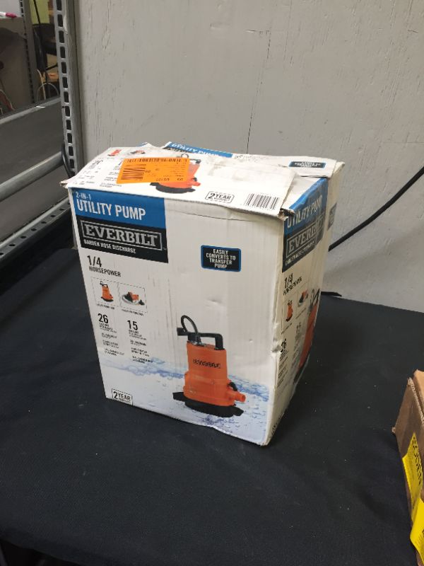 Photo 4 of Everbilt 1/4 HP 2-in-1 Utility Pump UTA02510 
