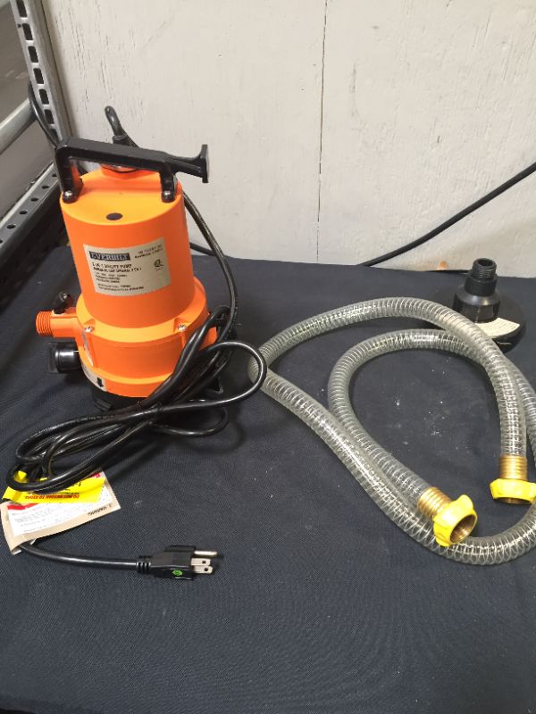 Photo 2 of Everbilt 1/4 HP 2-in-1 Utility Pump UTA02510 
