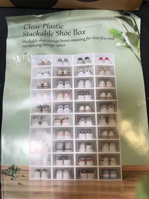 Photo 1 of  clear plastic stackable shoe box