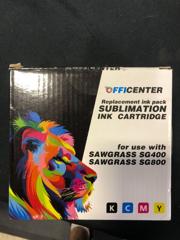 Photo 1 of Sublimation Ink Cartridge Compatible for Sawgrass Virtuoso SG400 SG 800 Printer (1 Black, 1 Cyan, 1 Magenta, 1 Yellow, 4-Pack)
