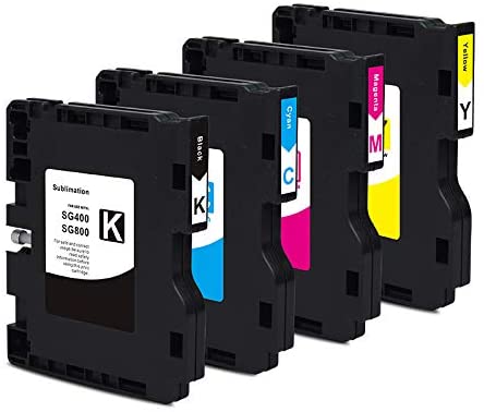 Photo 1 of Sublimation Ink Cartridge Compatible for Sawgrass Virtuoso SG400 SG 800 Printer (1 Black, 1 Cyan, 1 Magenta, 1 Yellow, 4-Pack)
