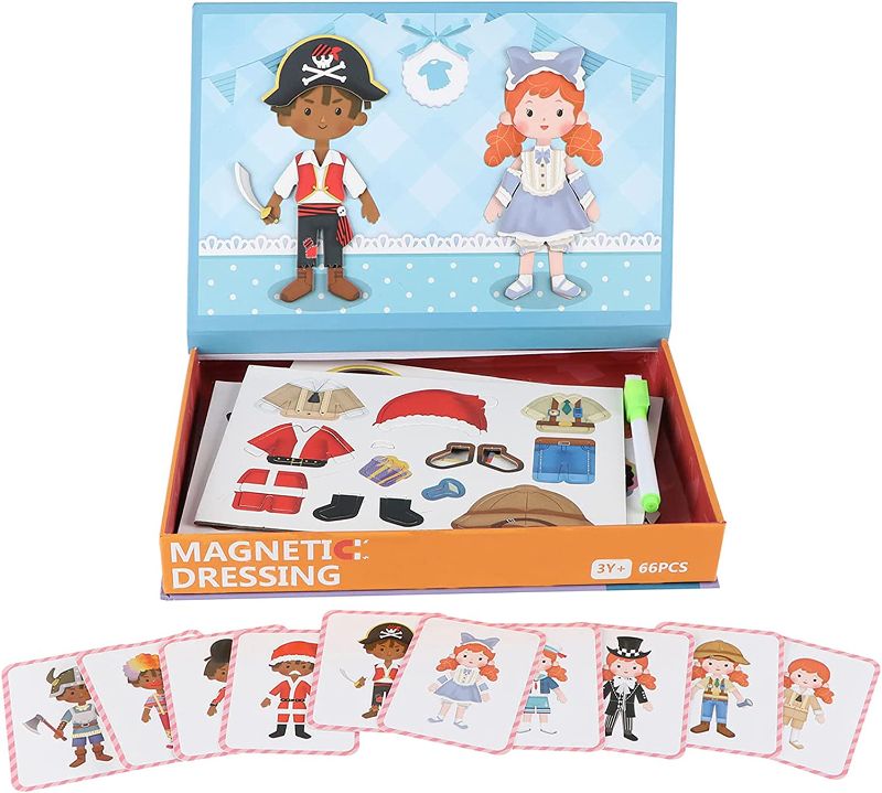 Photo 1 of Steventoys Magnetic Dress-Up Dolls Puzzle Games for Toddler,Pretend Play Set,Educational Montessori Toys for Kids Baby Boys Girls Aged 3-6 Years

