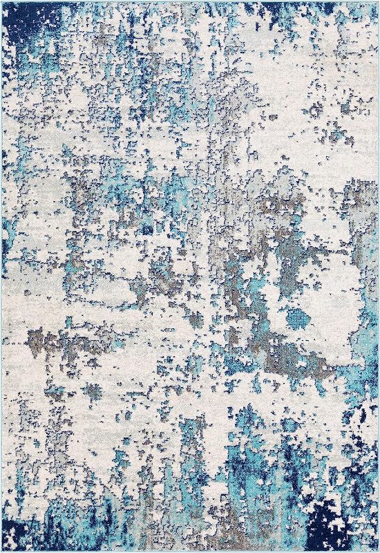 Photo 1 of Artistic Weavers Arti Modern Abstract Area Rug,5'3" x 7'3",Dark Blue/Aqua

