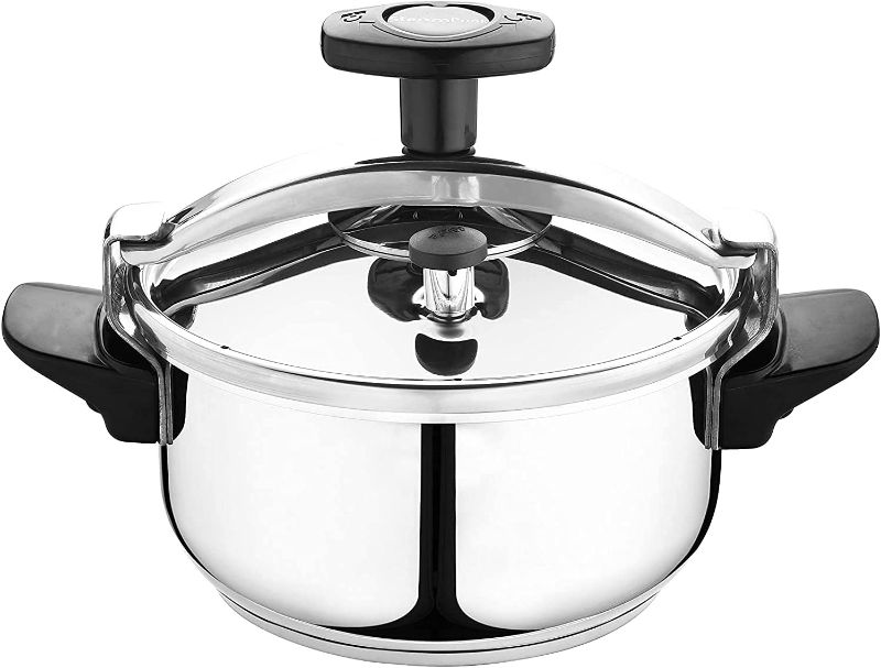 Photo 1 of Wmsse-Steampunk Classic Stainless Steel Pressure Cooker, with Steamer (All Cookers Including Induction) (CSTA22-4.2Quart=4 litres)
