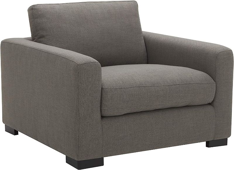 Photo 1 of Amazon Brand - Stone & Beam Westview Extra Deep Down-Filled Accent Chair, 43.3"W, Smoke
