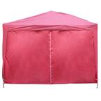 Photo 1 of 10 ft. x 10 ft. Outdoor Straight Leg Red Party Wedding Tent Canopy With Adjustable Height
