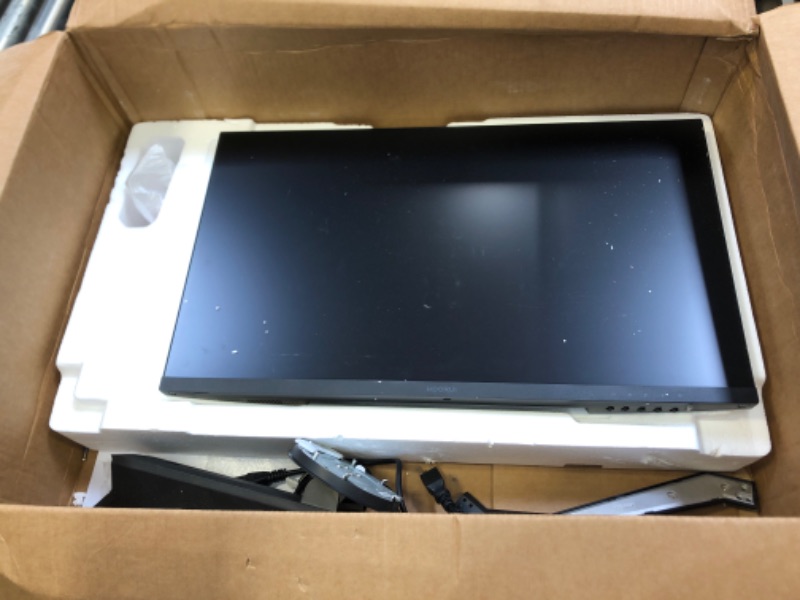 Photo 2 of KOORUI 27 Inch QHD Gaming Monitor 144 Hz, VA, 1ms, DCI-P3 90% Color Gamut, FreeSync G-Sync Compatible, (2560x1440, HDMI, DisplayPort) Black **FOR PARTS ONLY** 