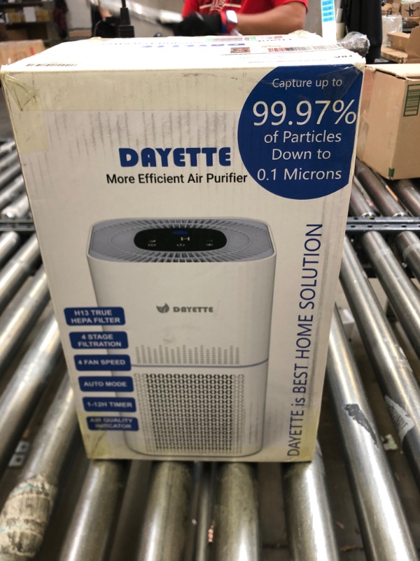 Photo 3 of Dayette HEPA Air Purifiers for Home Large Room, CADR 300+m³/h 1290ft², H13 true HEPA filter remove 99.97% of dust, mold, allergies, odor, pets hair dander, smoke, pollen