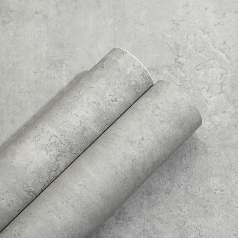 Photo 1 of  3D Textured Light Grey Concrete Wallpaper Peel and Stick Vinyl Cement Concrete Contact Paper for Walls Kitchen Cabinets Countertop Table Shelves Removable 15.7x117 Inches