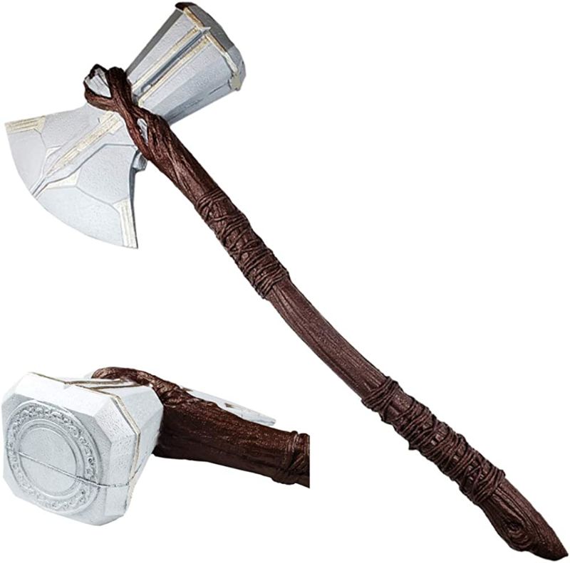 Photo 1 of Avengers Thor Foam Mjolnir Hammer and Foam Stormbreaker Axe Props Replica. Cosplay Hammer Axe
