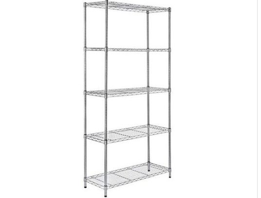 Photo 1 of 5-Shelf Adjustable Heavy Duty Storage Shelving Unit (350 Lbs Loading Capacity per Shelf) Steel Organizer Wire Rack Chrome (36L X 14W X 72H)