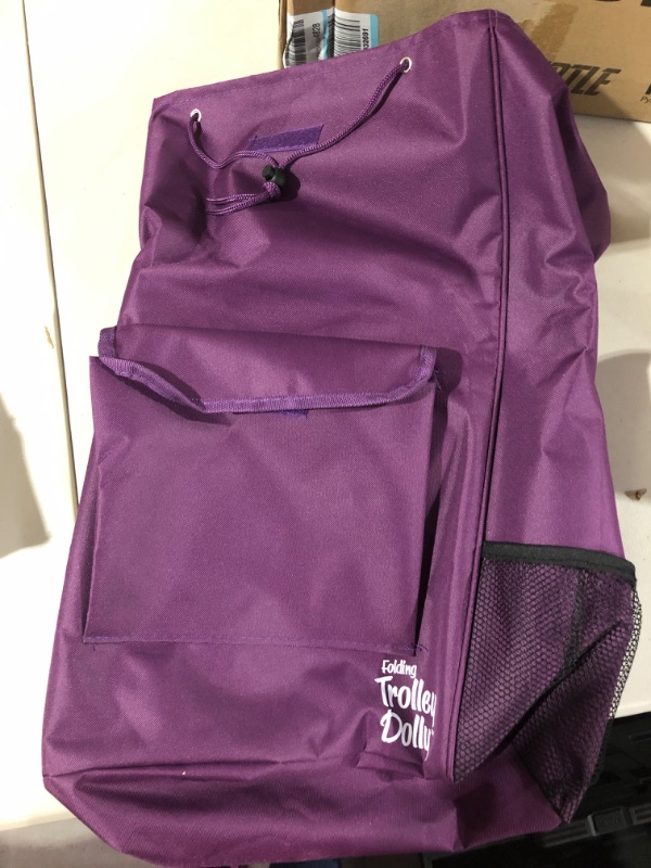 Photo 2 of dbest products 01-757 Stair Climber Bigger Trolley Dolly, Purple Grocery Shopping Foldable Cart - BACKPACK ONLY 