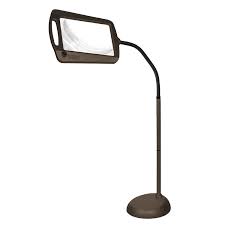 Photo 1 of daylight24 402039-04 Full Page 8 x 10 Inch Magnifier LED Illuminated Floor Lamp, Black