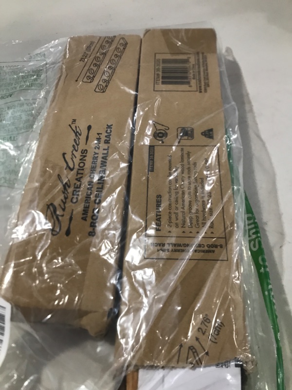 Photo 1 of Rush Creek Creations 8 Fishing Rod Capacity Wall or Ceiling Garage Storage Rack, American Cherry, 1 Pack