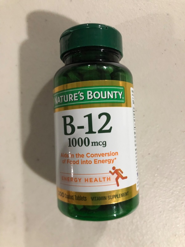 Photo 2 of Nature's Bounty Vitamin B12, Supports Energy Metabolism, Tablets, 1000mcg, 200 Ct Unflavored