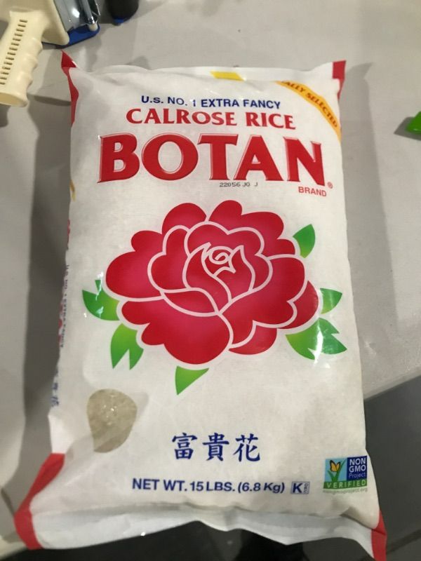 Photo 1 of *NO  EXP DATE NOTED* Botan Calrose Rice, 15-Pound Bag
