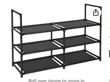 Photo 1 of FIDUCIAL HOME 3 Tiers Shoe Rack 12-15 Pairs Sturdy Shoe Shelf