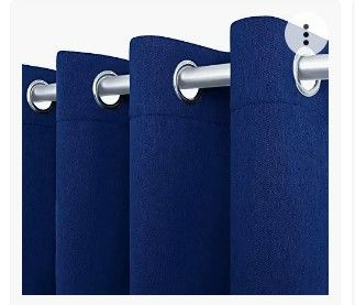 Photo 1 of [2-Panels] Cozlo Blackout Curtains for Bedroom with Grommet Black Out Room Darkening Window Curtains Thermal Insulated Drapes (42x84 inch, Navy Blue)