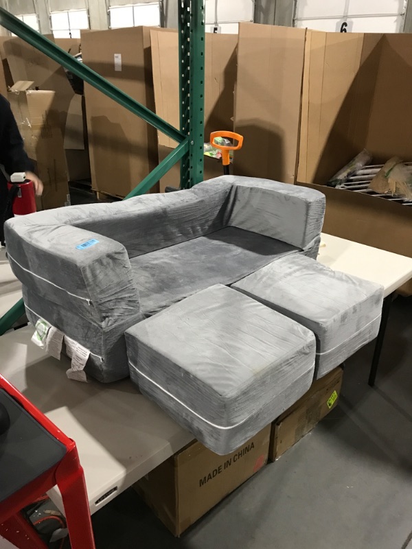 Photo 3 of Milliard Kids Couch - Modular Kids Sofa for Toddler and Baby (Grey)