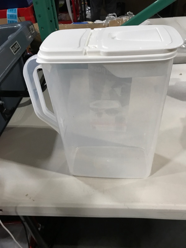 Photo 2 of Bag-In Dispenser for Bulk Foods (Clear Container with White Lid) (13.5"H x 11.5"W x 5.5"D)