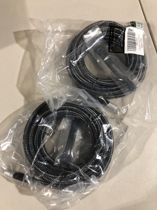 Photo 1 of SET OF TWO***8K HDMI 2.1 Cable (Certified) 16.5 feet,Adoreen 48Gbps Braided HDMI Cord(1.5ft to 16.5ft) for 8K@60Hz 4K@120Hz 2K 1080P, Dynamic HDR, eARC HDCP2.2 Compatible PS5,PS4,Xbox,HD TV with 5 Cable Ties(5m) 16.5ft-1PK