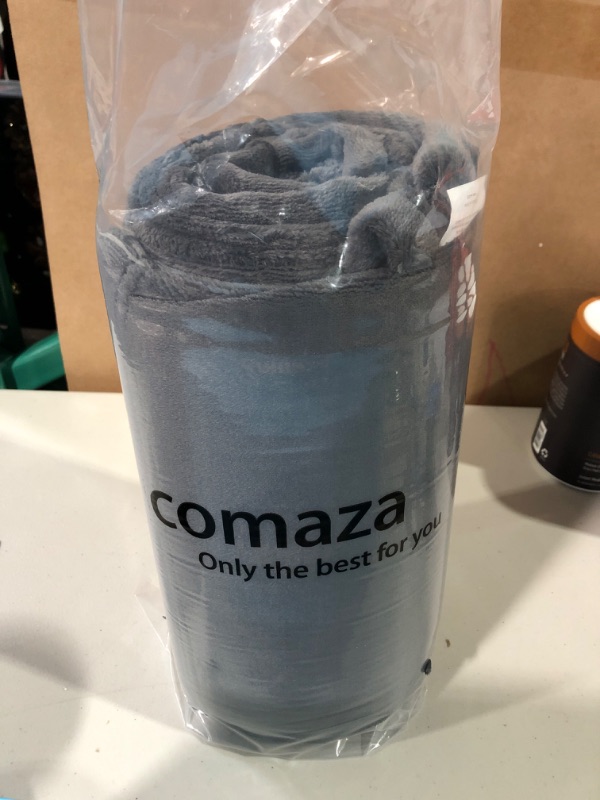 Photo 1 of Comaza Flannel Fleece Throw Blanket- Lightweight Extra Soft & Cozy Bed Blanket Microfiber Flannel Fuzzy Blanket for Couch and Sofa.(Dark Grey,108x90 inches) Dark Grey 108x90