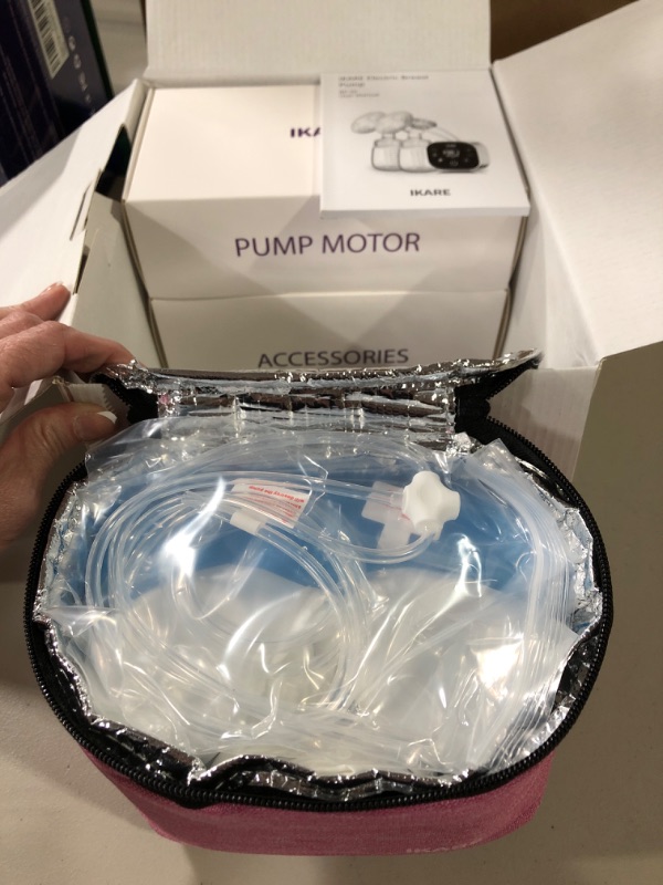 Photo 2 of IKARE Hospital Grade Double Electric Breast Pumps Free-Style, 6 Modes & 150 Levels & 3 Size Flanges, Touchscreen LED Display, Pain Free Portable Breast Pump for Travel & Home, Super Quiet